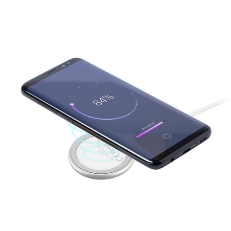 Chargeur Magnétique Sans Fil Personnalisé 10W - Makensy Matières : aluminium Couleurs : argenté goodies publicitaire événementie