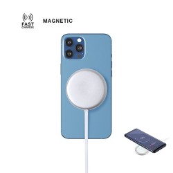 Chargeur Magnétique Sans Fil Personnalisé 10W - Makensy Matières : aluminium Couleurs : argenté cadeau collaborateur premium