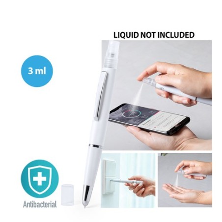 Stylet Multifonction Antibactérien Personnalisé - Yak Couleurs : blanc personnalisable avec votre logo