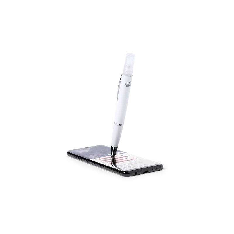 Stylet Multifonction Antibactérien Personnalisé - Yak Couleurs : blanc marquage laser ultra précis