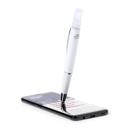 Stylet Multifonction Antibactérien Personnalisé - Yak Couleurs : blanc marquage laser ultra précis