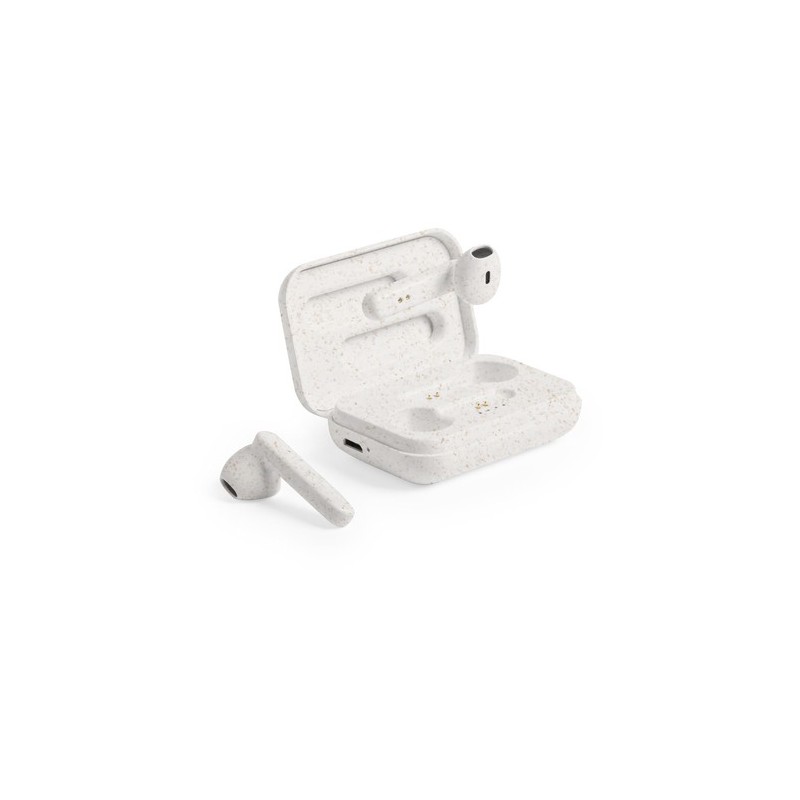 Écouteurs Bluetooth Éco-responsables Ergonomiques - Vounel Matières : ABS Couleurs : naturel
