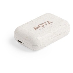 Écouteurs Bluetooth Éco-responsables Ergonomiques - Vounel Matières : ABS Couleurs : naturel cadeau entreprise pas cher