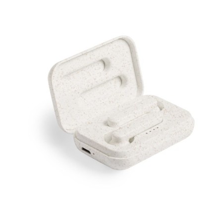 Écouteurs Bluetooth Éco-responsables Ergonomiques - Vounel Matières : ABS Couleurs : naturel goodies publicitaire événementiel