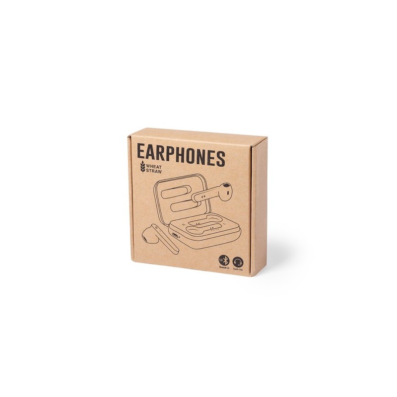 Écouteurs Bluetooth Éco-responsables Ergonomiques - Vounel Matières : ABS Couleurs : naturel marquage laser ultra précis
