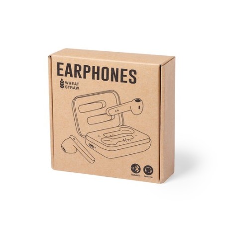Écouteurs Bluetooth Éco-responsables Ergonomiques - Vounel Matières : ABS Couleurs : naturel marquage laser ultra précis