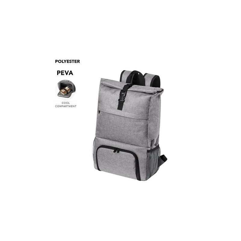 Sac à Dos Glacière Personnalisé Publicitaire Howar Matières : polyester Couleurs : gris personnalisable avec votre logo