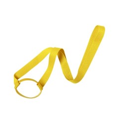 Lanyard Festif Personnalisé Porte Verre Frinly Matières : silicone Couleurs : jaune cadeau entreprise pas cher