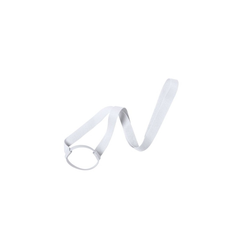 Lanyard Festif Personnalisé Porte Verre Frinly Matières : silicone Couleurs : blanc personnalisable avec votre logo