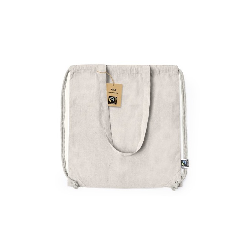 Sac à Dos Éthique Personnalisé Fairtrade Riak Matières : coton recyclé Couleurs : bleu cadeau affaires élégant