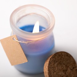 Bougie Aromatique Personnalisée Économique - Cadeau Parfait Tepor Matières : liège Couleurs : bleu marquage couleur éclatante
