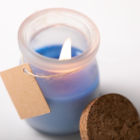 Bougie Aromatique Personnalisée Économique - Cadeau Parfait Tepor Matières : liège Couleurs : bleu marquage couleur éclatante
