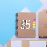 Bloc Notes Adhésif Éco-responsable Personnalisé pas cher Tiblan Matières : carton recyclé marquage laser ultra précis