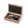 Coffret à Vin Personnalisé avec Accessoires Éco-responsables Set Vin Nitol Matières : bambou