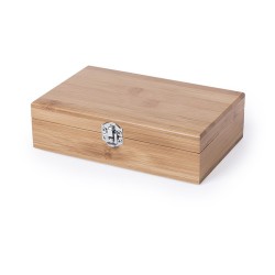 Coffret à Vin Personnalisé avec Accessoires Éco-responsables Set Vin Nitol Matières : bambou 2
