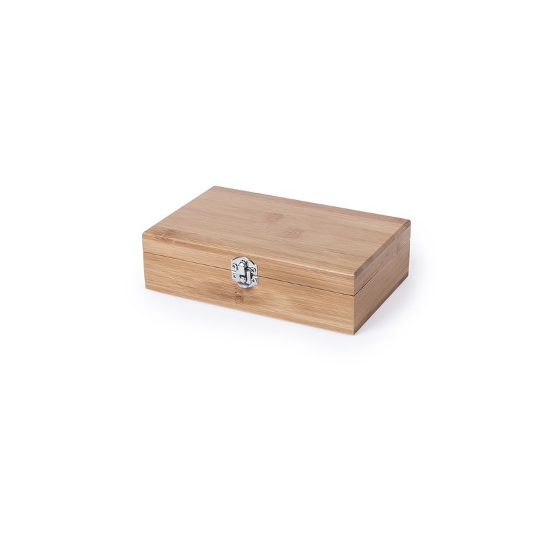 Coffret à Vin Personnalisé avec Accessoires Éco-responsables Set Vin Nitol Matières : bambou personnalisable avec votre logo