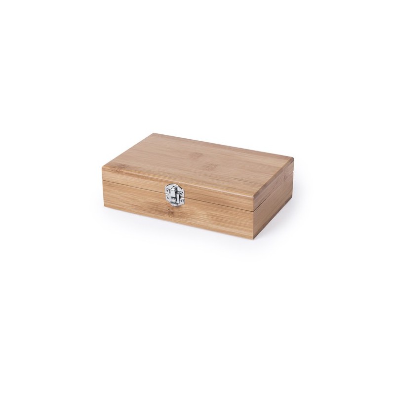 Coffret à Vin Personnalisé avec Accessoires Éco-responsables Set Vin Nitol Matières : bambou goodies publicitaire événementiel