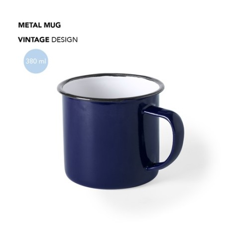 Tasse Métallique Personnalisée Wilem Matières : métal Couleurs : bleu personnalisation rapide en France