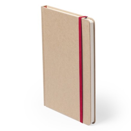 Cahier A5 Éco-responsable Personnalisé Bloc Notes Raimok pas cher Matières : carton recyclé Couleurs : blanc personnalisable ave
