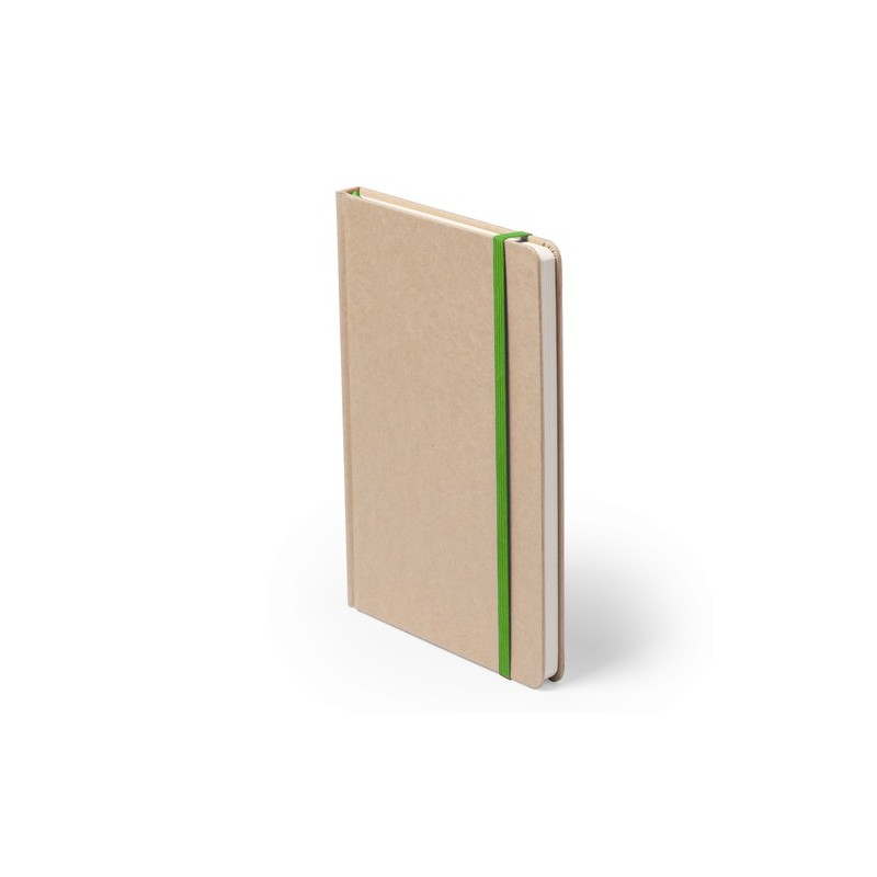 Cahier A5 Éco-responsable Personnalisé Bloc Notes Raimok pas cher Matières : carton recyclé Couleurs : blanc livraison express 2