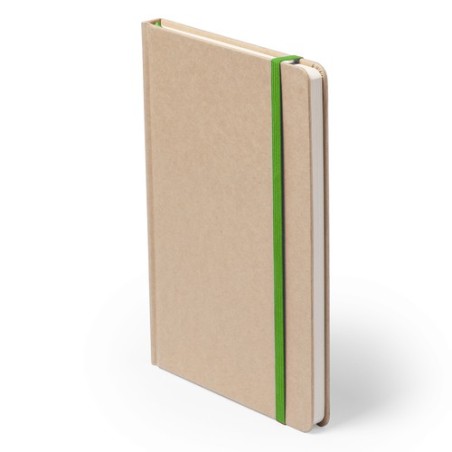 Cahier A5 Éco-responsable Personnalisé Bloc Notes Raimok pas cher Matières : carton recyclé Couleurs : blanc livraison express 2