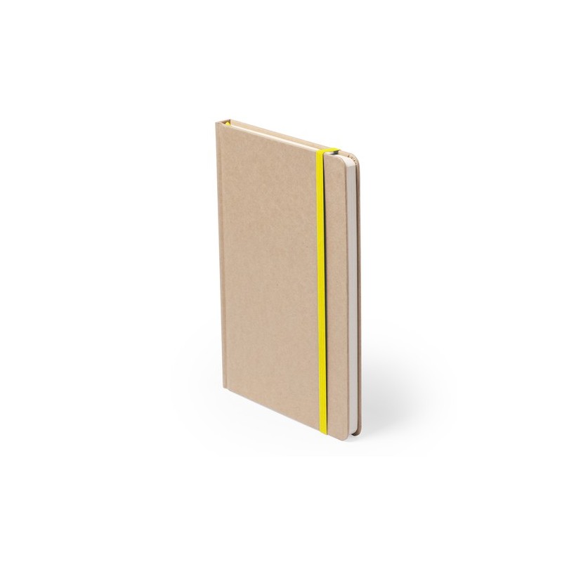 Cahier A5 Éco-responsable Personnalisé Bloc Notes Raimok pas cher Matières : carton recyclé Couleurs : blanc cadeau client origi