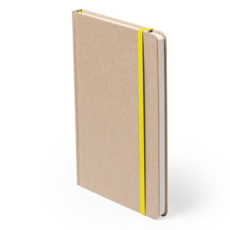 Cahier A5 Éco-responsable Personnalisé Bloc Notes Raimok pas cher Matières : carton recyclé Couleurs : blanc cadeau client origi