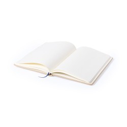 Cahier A5 Éco-responsable Personnalisé Bloc Notes Raimok pas cher Matières : carton recyclé Couleurs : blanc personnalisation su