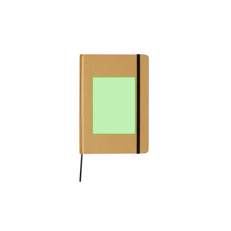 Cahier A5 Éco-responsable Personnalisé Bloc Notes Raimok pas cher Matières : carton recyclé Couleurs : blanc cadeau entreprise p