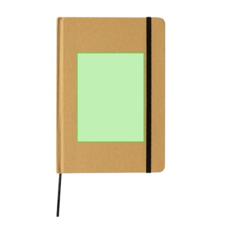 Cahier A5 Éco-responsable Personnalisé Bloc Notes Raimok pas cher Matières : carton recyclé Couleurs : blanc cadeau entreprise p