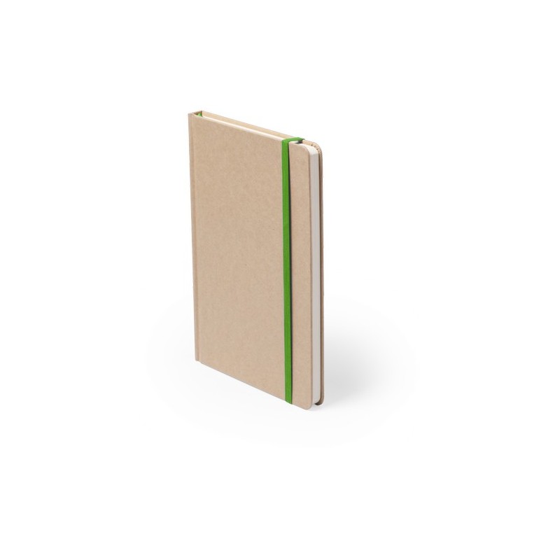 Cahier A5 Éco-responsable Personnalisé Bloc Notes Raimok pas cher Matières : carton recyclé Couleurs : blanc goodies personnalis