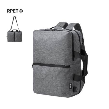 Sac à Dos Personnalisé pour Professionnels - Makarzur Couleurs : gris Matières : polyester recyclé impression haute définition