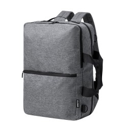 Sac à Dos Personnalisé pour Professionnels - Makarzur Couleurs : gris Matières : polyester recyclé cadeau client original