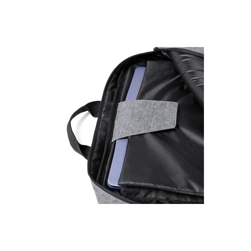 Sac à Dos Personnalisé pour Professionnels - Makarzur Couleurs : gris Matières : polyester recyclé cadeau entreprise pas cher