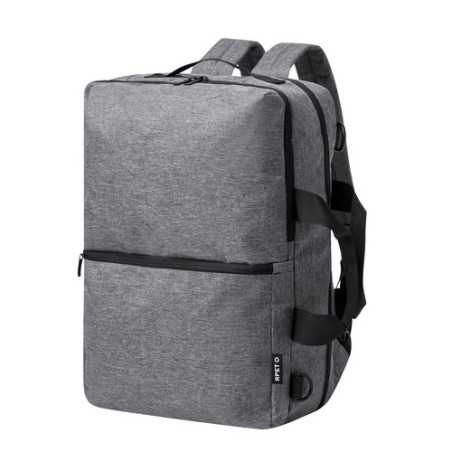 Sac à Dos Personnalisé pour Professionnels - Makarzur Couleurs : bleu marine Matières : polyester recyclé impression logo haute 