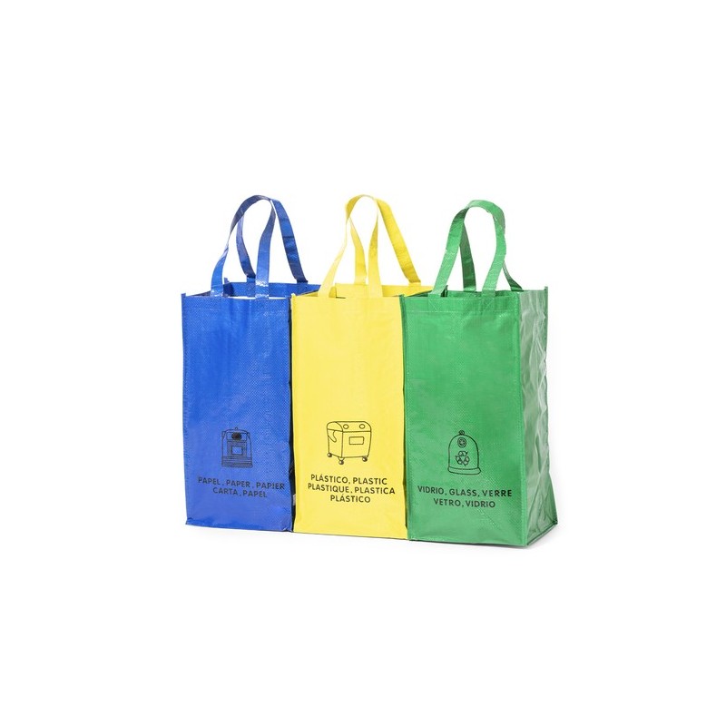 Set de Sacs Éco-responsables Personnalisés de Recyclage Lopack Matières : polypropylène (PP)