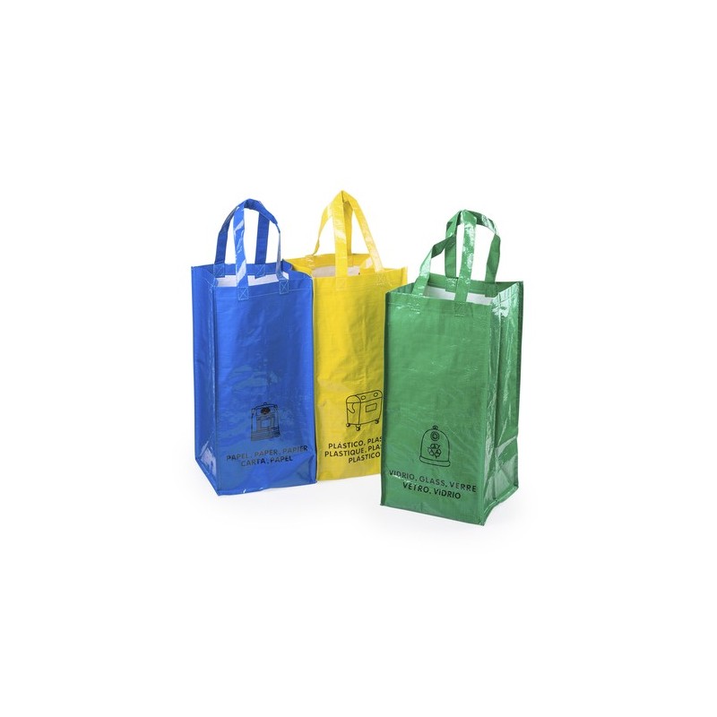 Set de Sacs Éco-responsables Personnalisés de Recyclage Lopack Matières : polypropylène (PP) impression haute définition
