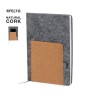 Bloc-notes personnalisé pas cher Wilko Matières : liège Couleurs : gris personnalisable avec votre logo