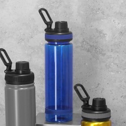 Bidon personnalisé pas cher Ziffel Matières : PET recyclé Couleurs : transparent objet promotionnel éco-responsable
