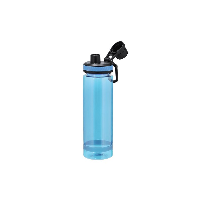 Bidon personnalisé pas cher Ziffel Matières : PET recyclé Couleurs : bleu clair marquage laser ultra précis