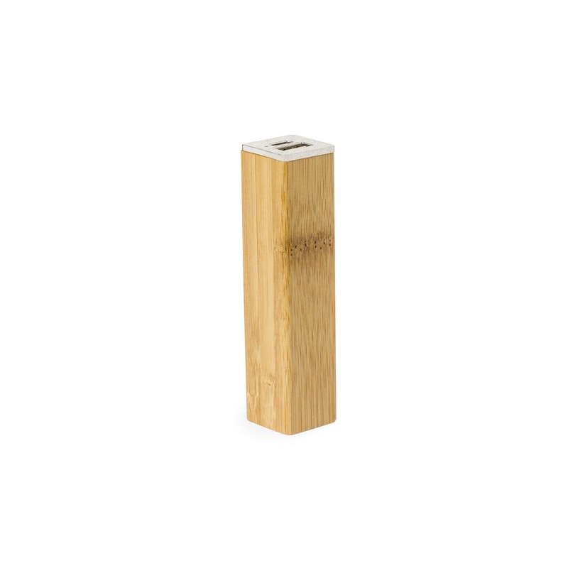 Power Bank Éco-responsable Personnalisée 2200 mAh Godimer Matières : bambou personnalisable avec votre logo