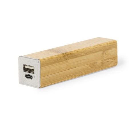 Power Bank Éco-responsable Personnalisée 2200 mAh Godimer Matières : bambou cadeau entreprise pas cher