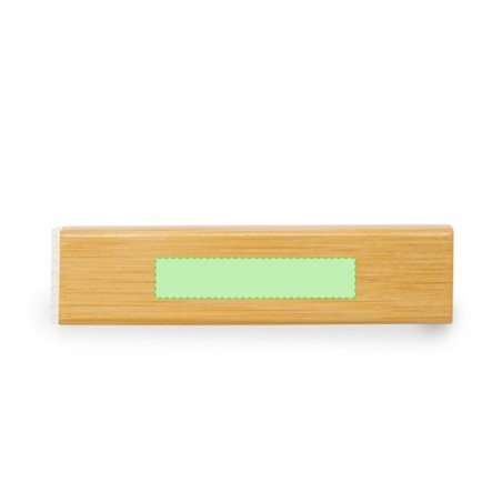Power Bank Éco-responsable Personnalisée 2200 mAh Godimer Matières : bambou impression haute définition