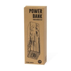 Power Bank Éco-responsable Personnalisée 2200 mAh Godimer Matières : bambou objet promotionnel éco-responsable