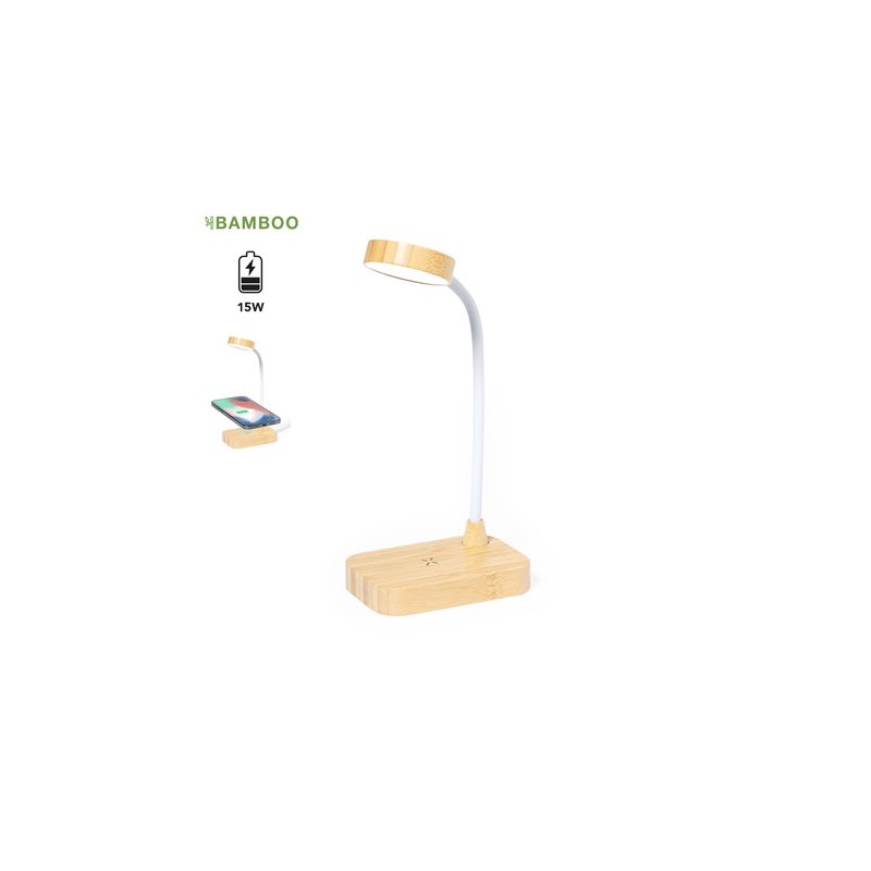 Lampe Chargeur Personnalisée 2 en 1 Éclairante pas cher - Gregal Matières : bambou