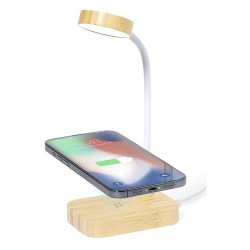 Lampe Chargeur Personnalisée 2 en 1 Éclairante pas cher - Gregal Matières : bambou cadeau entreprise pas cher
