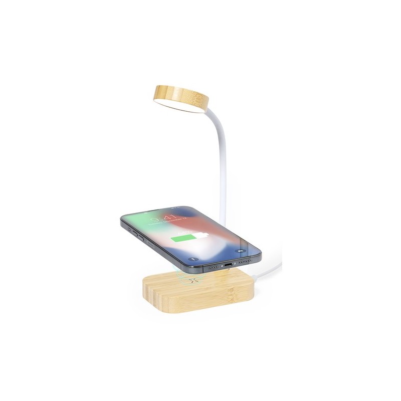 Lampe Chargeur Personnalisée 2 en 1 Éclairante pas cher - Gregal Matières : bambou cadeau entreprise pas cher