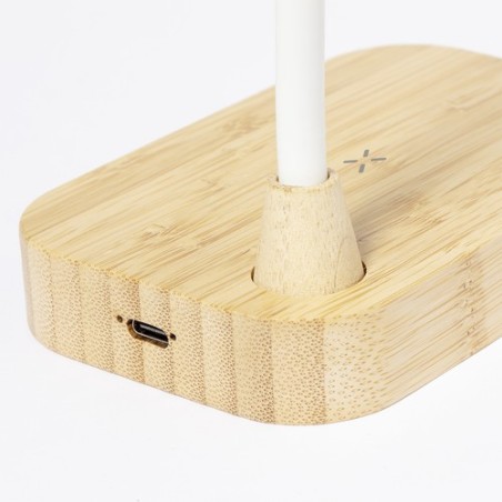Lampe Chargeur Personnalisée 2 en 1 Éclairante pas cher - Gregal Matières : bambou goodies publicitaire événementiel