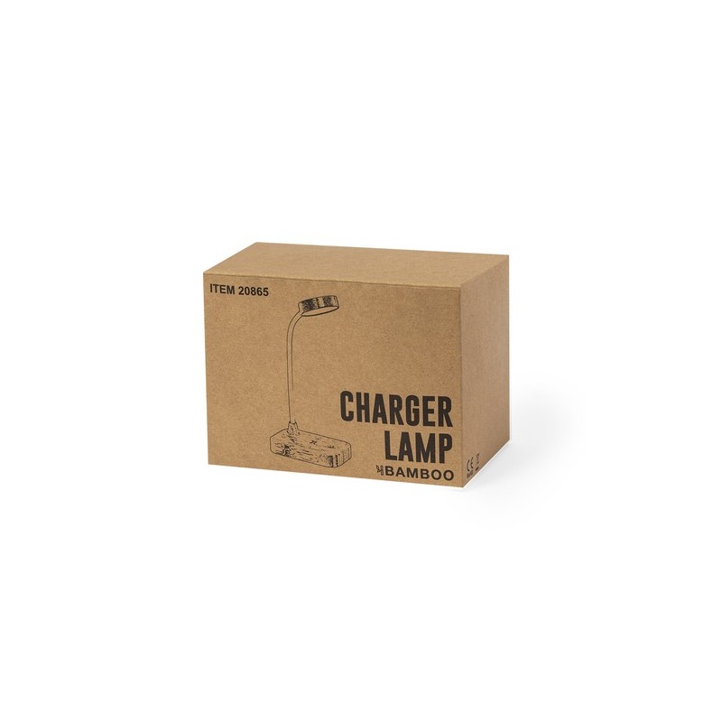 Lampe Chargeur Personnalisée 2 en 1 Éclairante pas cher - Gregal Matières : bambou impression haute définition