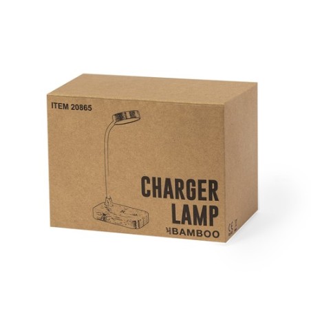 Lampe Chargeur Personnalisée 2 en 1 Éclairante pas cher - Gregal Matières : bambou marquage laser ultra précis